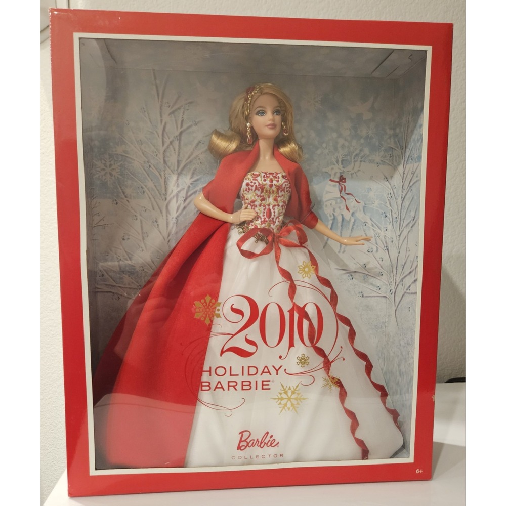 2010 Mattel Blonde Holiday Barbie R4545 Collector Doll Vintage